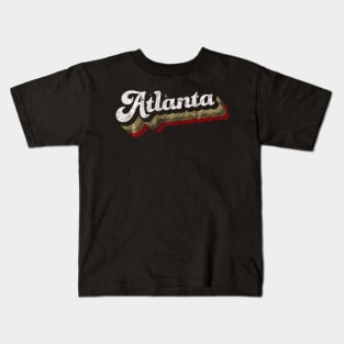 United Atlanta Soccer Original Design Baseball Retro Kids T-Shirt